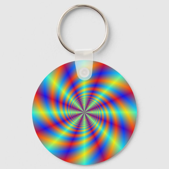 Porte-clés Porte - clé de tourbillon psychédélique (Recto)