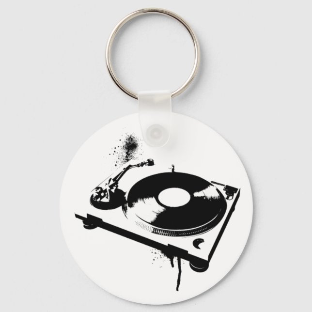 Porte-clés Porte - clé de Tourne-disque DJ Deejay | Cadeaux d (Recto)
