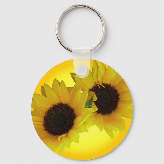 Porte-clés Porte - clé de tournesol Jaune Cheeful Cadeaux de  (Recto)