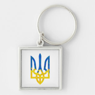 Porte-clés Porte - clé de trident ukrainien polygonal faible