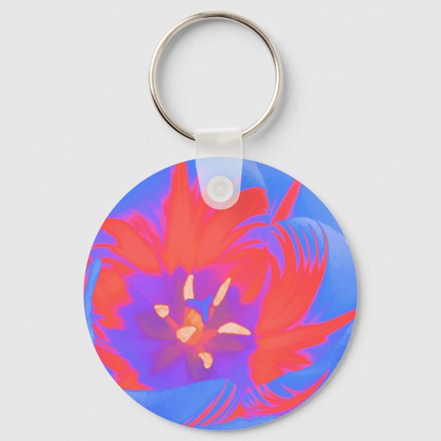 Porte-clés Porte - clé de tulipe fluorescent (Recto)