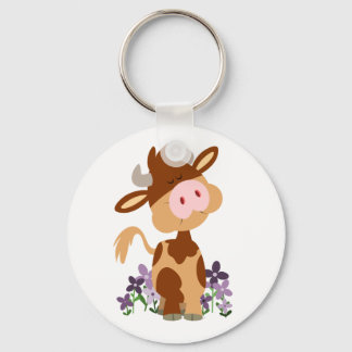 Porte-clés Porte - clé de vache à mâcher mignon