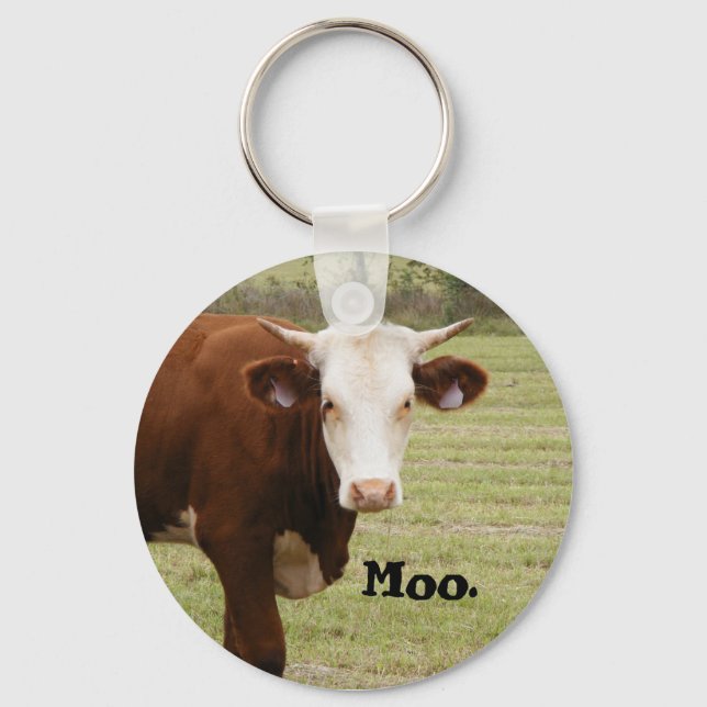 Porte-clés Porte - clé de vache : "Moo." (Recto)
