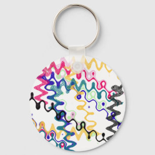 Porte-clés Porte - clé de vague de gribouillis
