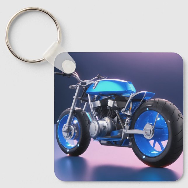 Porte-clés Porte - clé de vélo bleu (Recto)