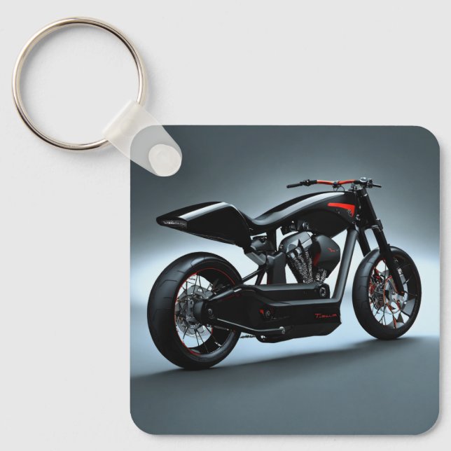 Porte-clés Porte - clé de vélo noir (Recto)