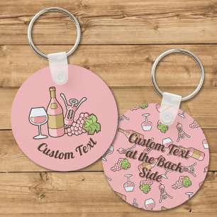 Porte-clés Porte - clé de vin rose