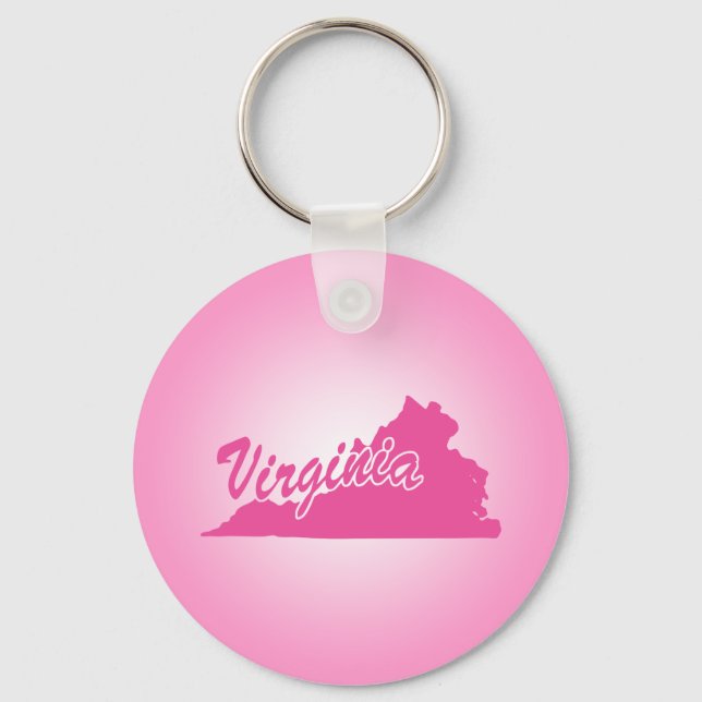 Porte-clés Porte - clé de Virginie d'État rose (Recto)