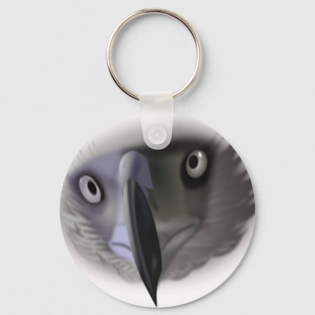 Porte-clés Porte - clé de visage d'aigle Abstrait (Recto)
