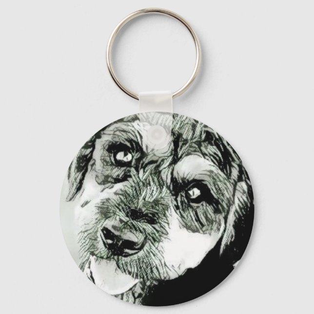 Porte-clés Porte - clé de visage de chien mou (Recto)