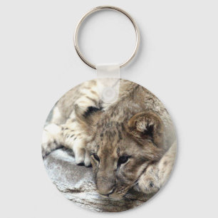 Porte-clés porte - clé de visage de petit animal de lion