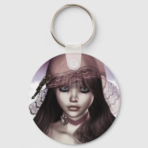 Porte-clés Porte - clé de visage de poupée
