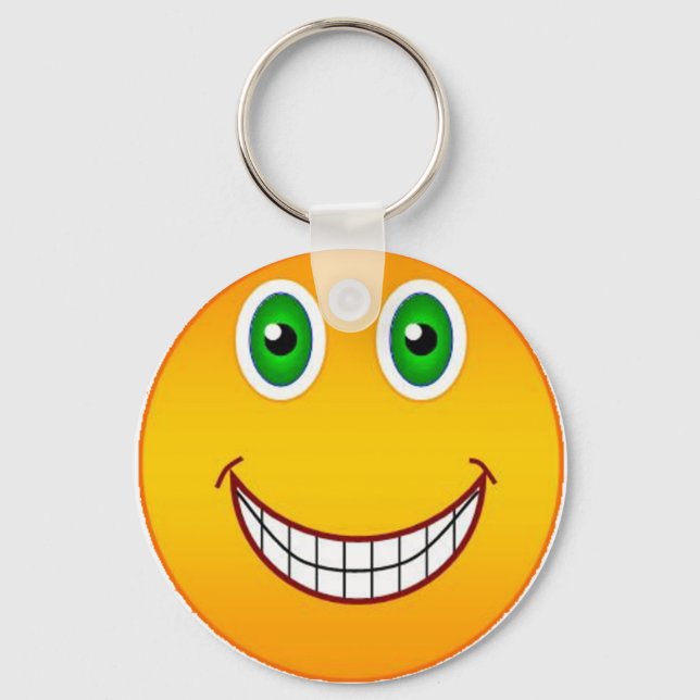 Porte-clés Porte - clé de visage heureux (Recto)