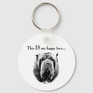 Porte-clés Porte - clé de visage heureux de Napolitan Mastiff