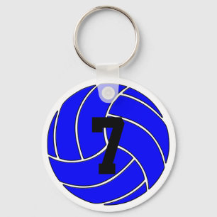 Porte-clés Porte - clé de volley-ball bleu (anneau de clé)