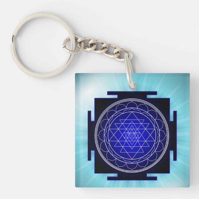 Porte-clés porte - clé de yantra de sri (Devant)
