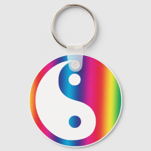 Porte-clés Porte - clé de Yin Yang d'arc-en-ciel