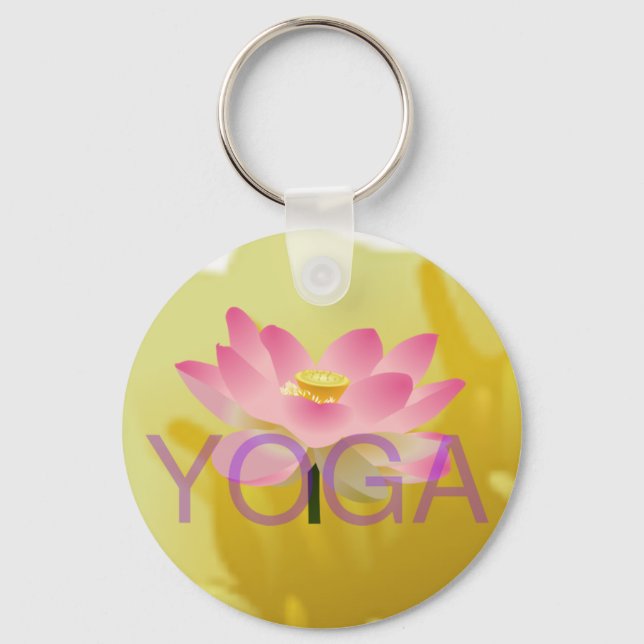Porte-clés porte - clé de yoga lotus (Recto)