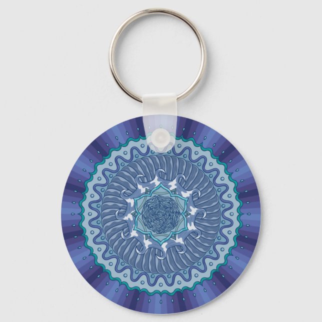 Porte-clés Porte - clé d'eau Mandala (Recto)