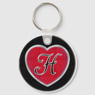 Porte-clés Porte - clé décoré d'un monogramme de coeur de