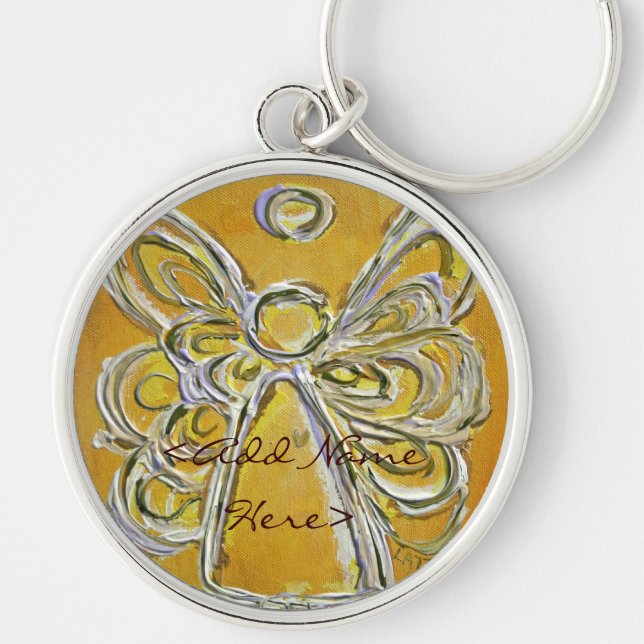 Porte-clés Porte - clé des ailes d'Ange Jaune (Devant)