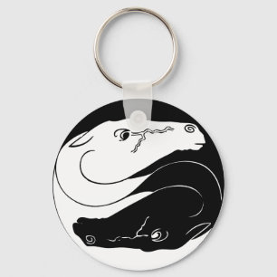 Porte-clés Porte - clé des chevaux Yin Yang