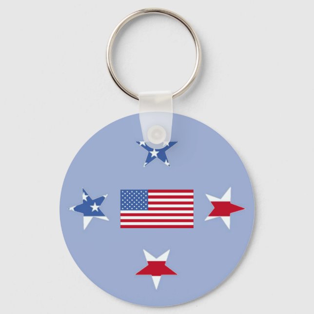 Porte-clés Porte - clé des étoiles patriotiques (Recto)