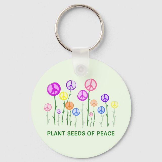 Porte-clés Porte - clé des fleurs des signes de paix (Recto)