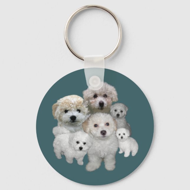 Porte-clés Porte - clé des marionnettes Bichon Frise (Recto)