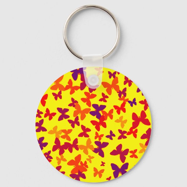 Porte-clés Porte - clé des papillons d'été (Recto)