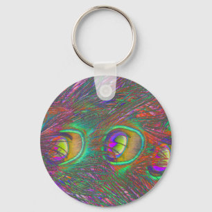 Porte-clés Porte - clé des plumes de Noël Tinsel Peacock
