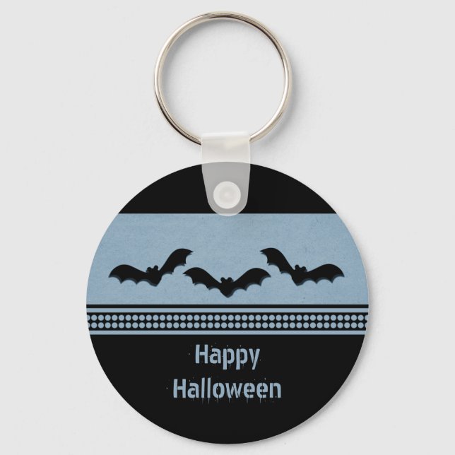 Porte-clés Porte - clé d'Halloween Batty, bleu clair (Recto)