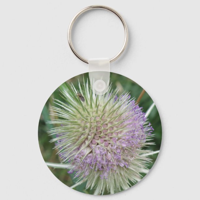 Porte-clés Porte - clé d'herbe sauvage à fleurs (Recto)