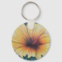 Porte - clé d'hibiscus jaune