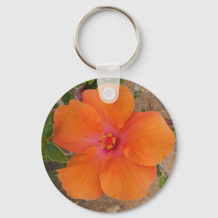 Porte-clés Porte - clé d'Hibiscus orange