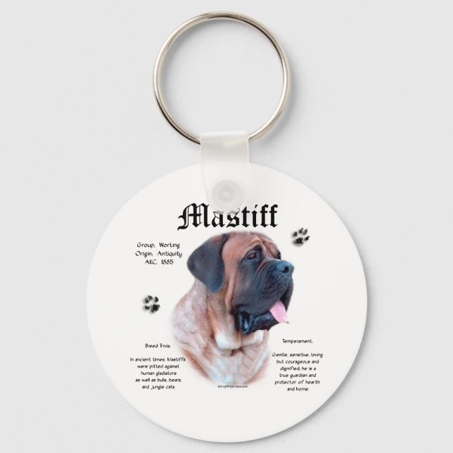 Porte-clés Porte - clé d'histoire de Apricot Mastiff (Recto)