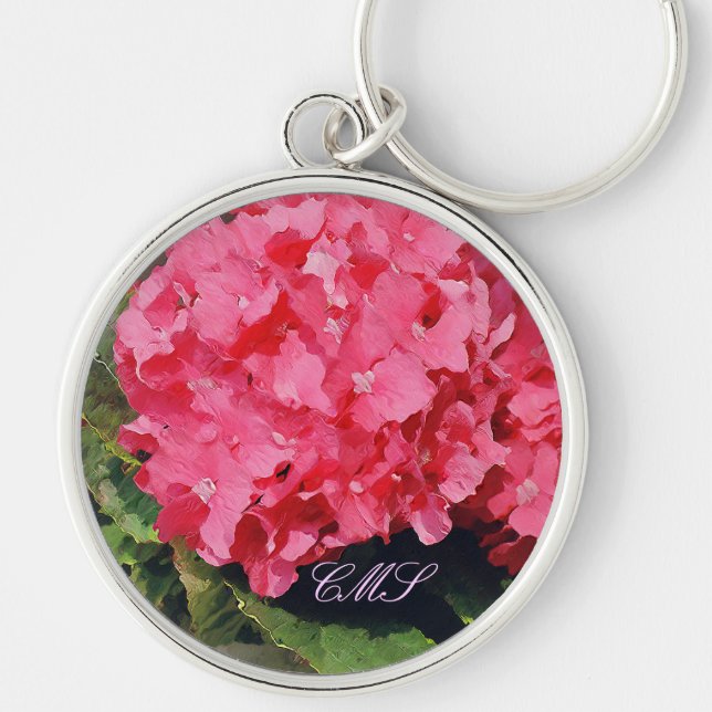 Porte-clés Porte - clé d'Hydrangeas roses (Devant)