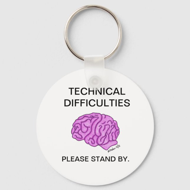 Porte-clés porte - clé "Difficultés techniques" (Recto)