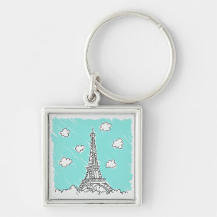 Porte-clés Porte - clé d'illustration Tour Eiffel