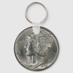Porte-clés Porte - clé d'image Mercury Head Dime