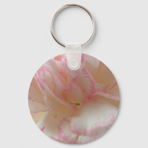 Porte-clés Porte - clé d'oeillets rose et blanc