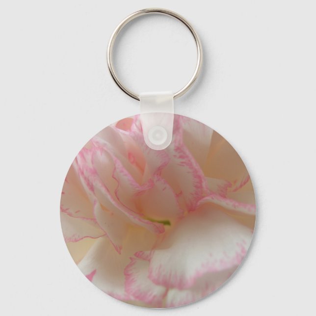 Porte-clés Porte - clé d'oeillets rose et blanc (Recto)