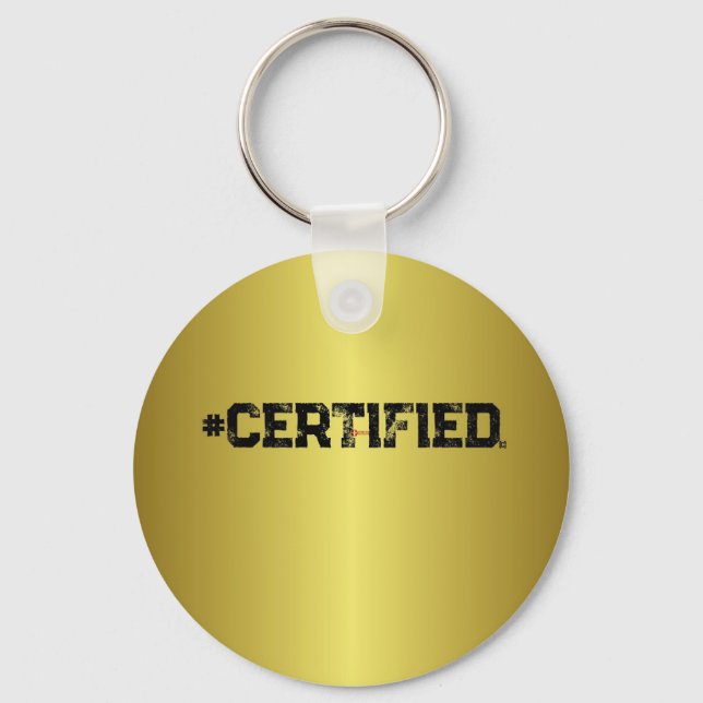 PORTE-CLÉS #PORTE - CLÉ D'OR CERTIFIÉ (CAOUTCHOUC) (Recto)