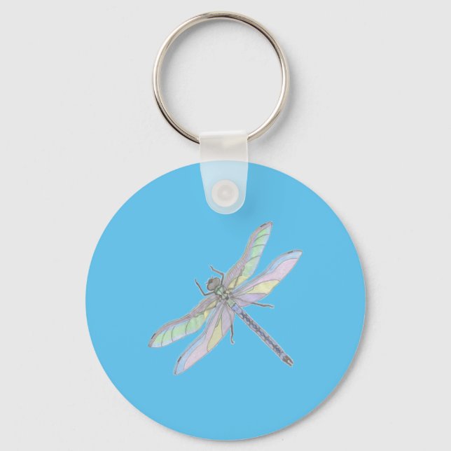 Porte-clés PORTE - CLÉ DRAGONFLY (bleu) (Recto)