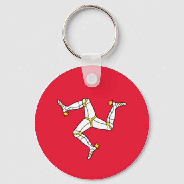 Porte-clés Porte - clé - Drapeau de l'île de Man (Recto)