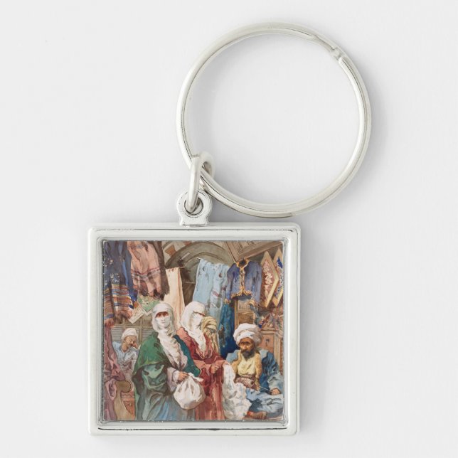 Porte-clés porte - clé du "Bazar de la soie" (Devant)