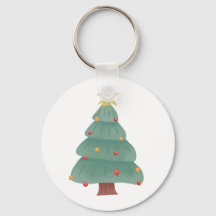 Porte - clé du bouton Arbre de Noël