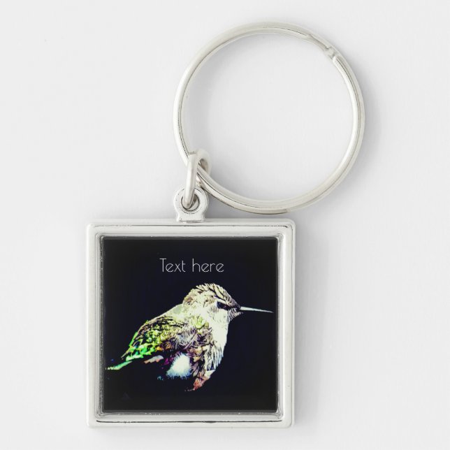 Porte-clés Porte - clé du bouton Bébé Colibri (Devant)