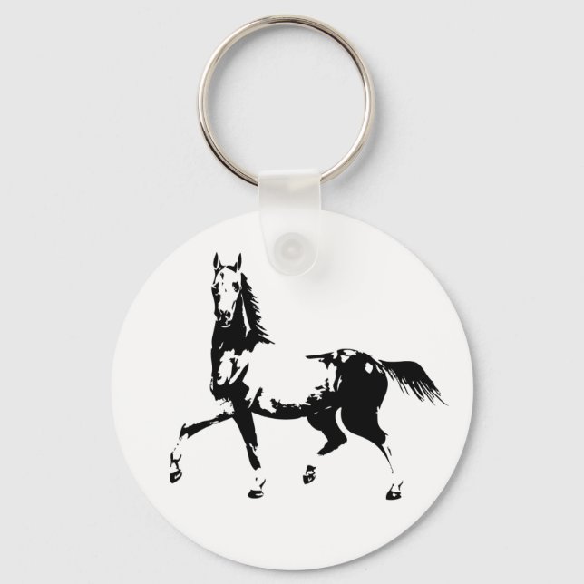 Porte-clés Porte - clé du bouton Chevaux de la danse (Recto)