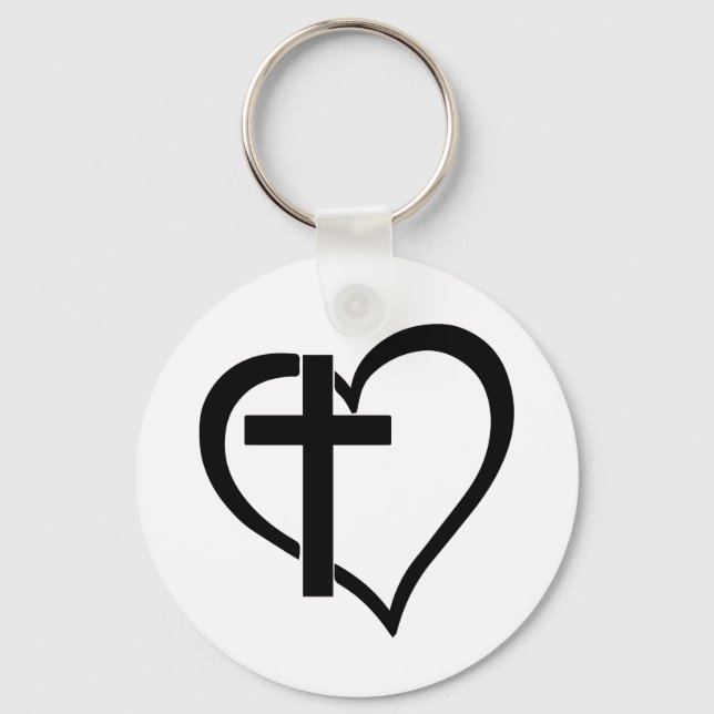 Porte-clés Porte - clé du bouton Croix-Coeur (Recto)